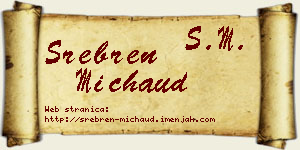 Srebren Michaud vizit kartica